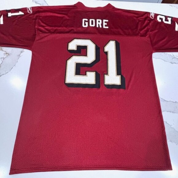 VTG Reebok, NFL #21 Frank Gore Mens Jersey San Francisco 49ers Football Size L - Picture 7 of 9